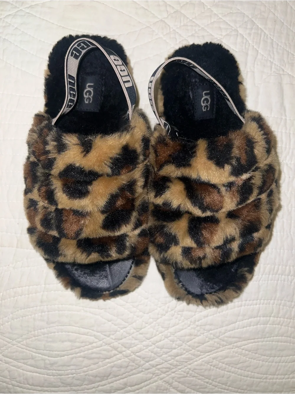 UGG Kids Leopard Slide Sandals